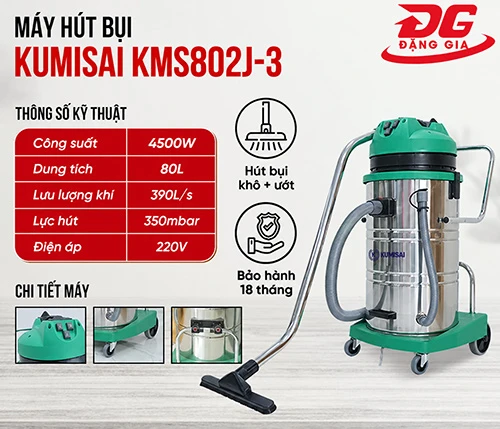 Máy hút bụi công suất lớn Kumisai KMS802J-3 2