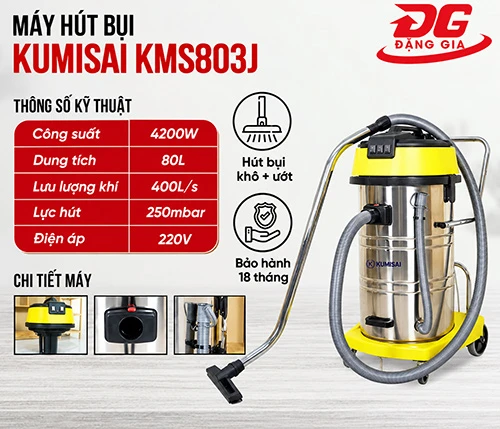 Máy hút bụi công nghiệp Kumisai KMS803J 2
