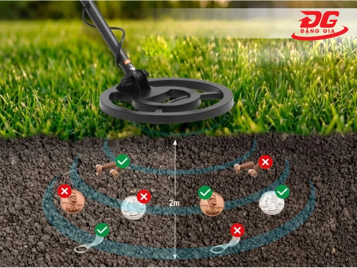 Tính năng loại bỏ rác kim loại giúp người dùng tiết kiệm tối đa thời gian và công sức đào bới