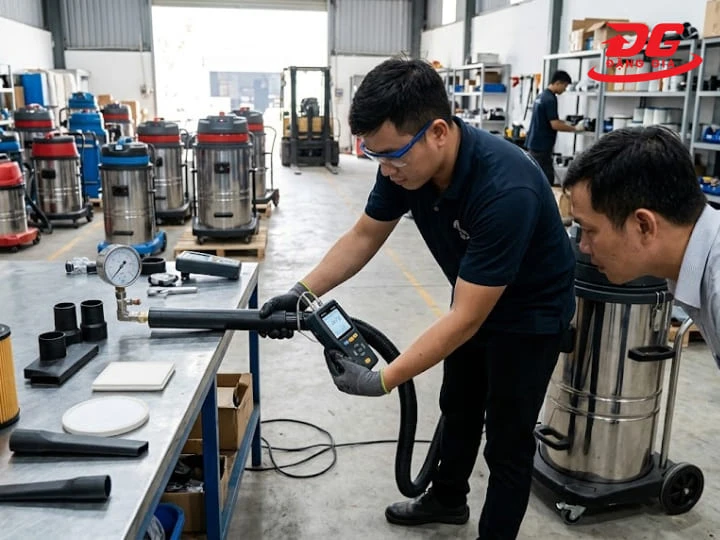 Kiểm tra lực hút và lưu lượng khí