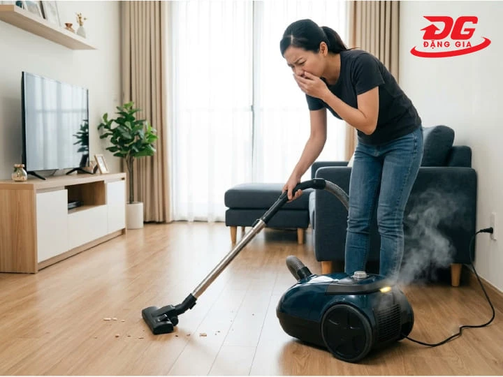 Máy hút bụi có mùi khét hay tiếng ồn lớn