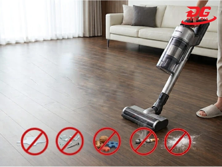 Tránh hút vật liệu không phù hợp để hạn chế tắc nghẽn và hư hỏng thiết bị