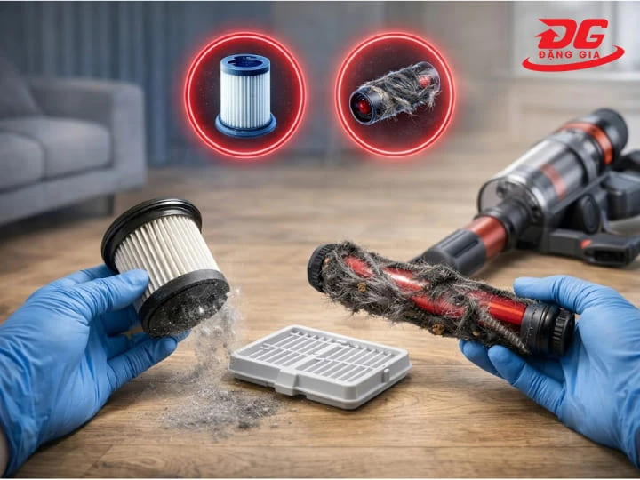 Vệ sinh bộ lọc và đầu hút đúng cách