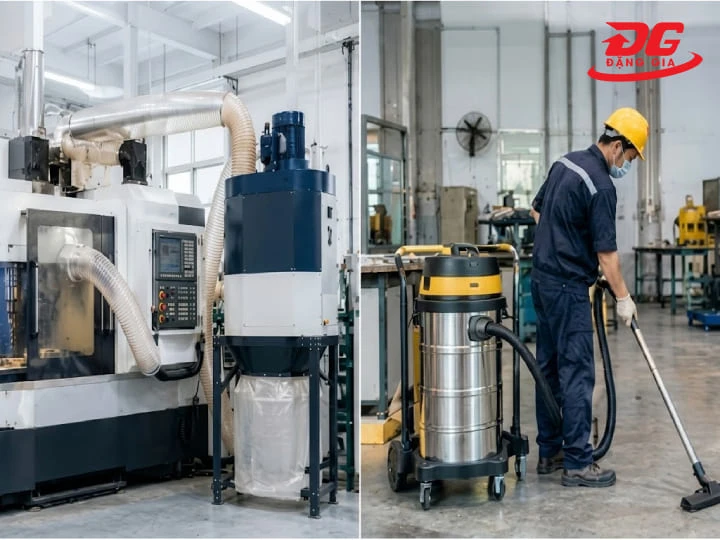 Máy hút bụi CNC thiết kế đặc tính riêng hơn so với loại máy hút thông thường