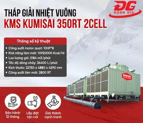 4 tổ hợp tháp giải nhiệt KMS Kumisai 350RT 2Cell 2