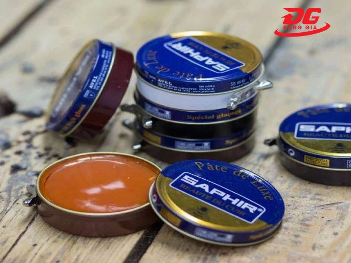 Hộp xi đánh giày Saphir tròn, tiện dụng