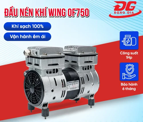 Đầu nén khí không dầu giảm âm Wing OF750 2