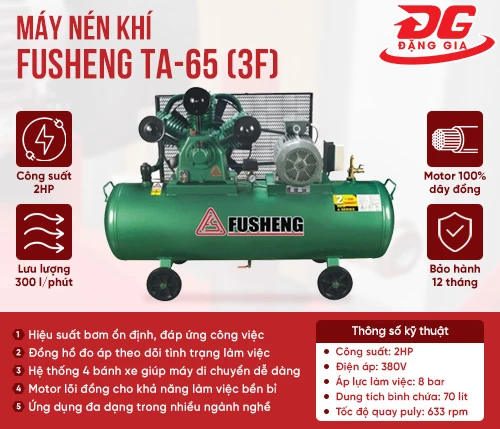 Máy nén khí Fusheng TA-65(3F) 2