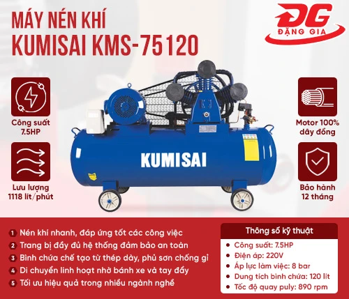 Máy nén khí Kumisai KMS-75120 2