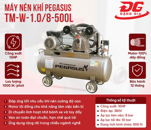 Máy nén khí Pegasus TM-W-1.0/8-500L 2