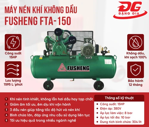 Máy nén khí không dầu Fusheng FTA-150 2
