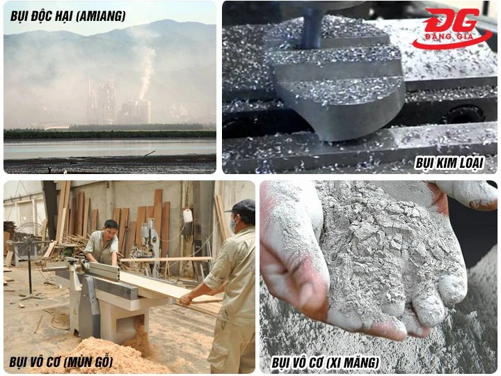 bụi trong sản xuất phân loại theo tính chất