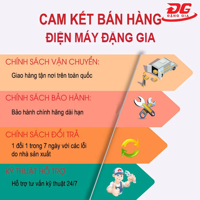 cam kết khi mua Máy dò kim loại MD-008 tại đặng gia