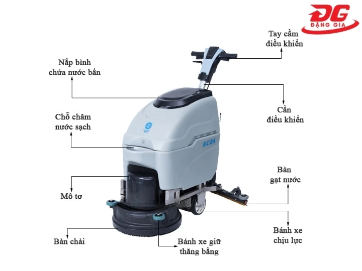 cấu tạo của máy chà sàn liên hợp Supper Clean SC2A
