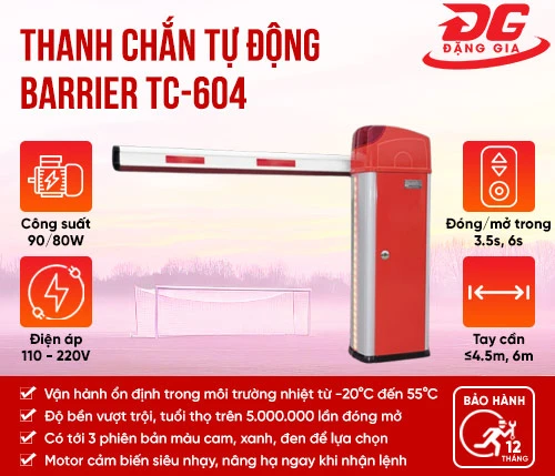 Thanh chắn barrier tự động TC-604 2