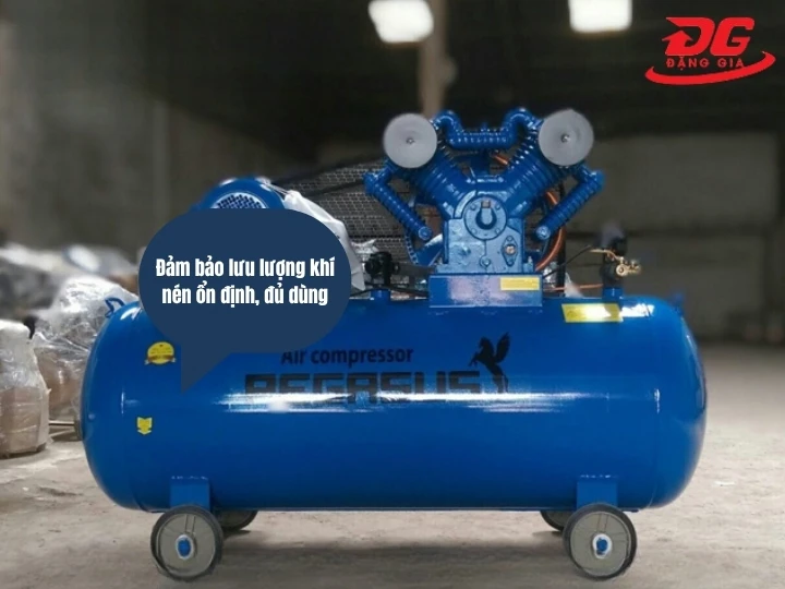 Máy nén khí 2 cấp đảm bảo lưu lượng khí nén ổn định