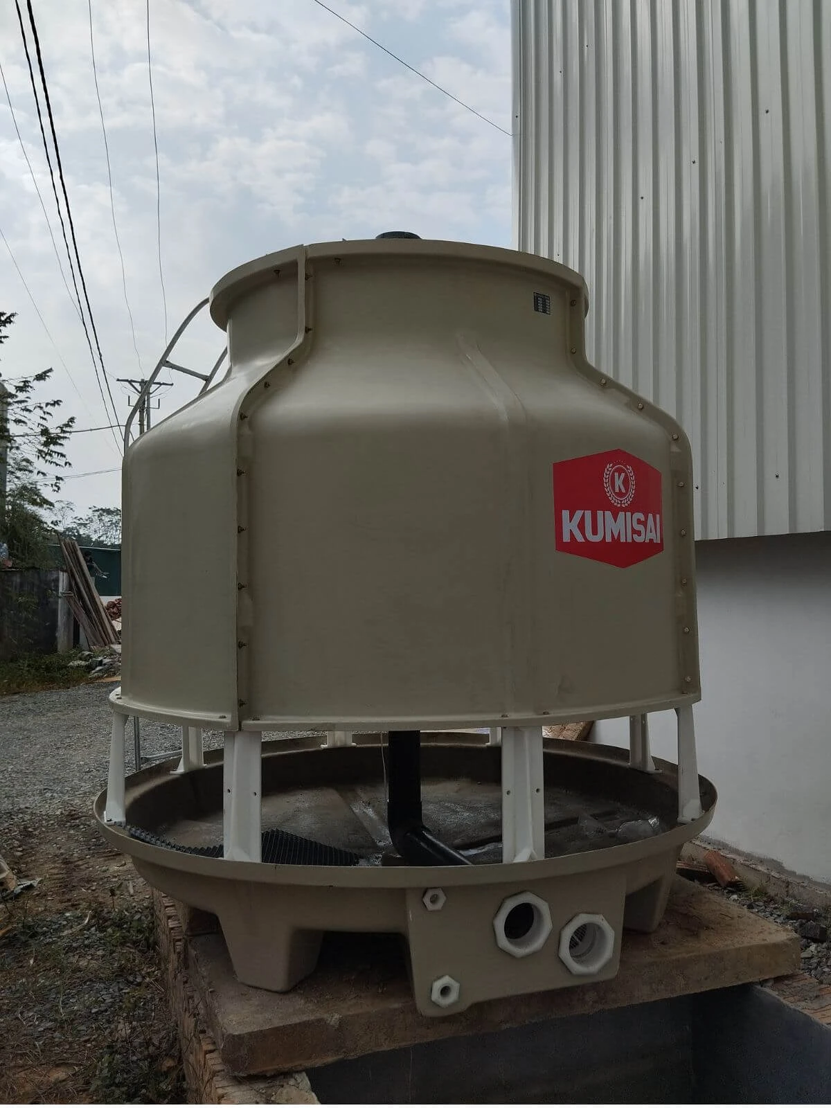 Triển khai lắp đặt tháp giải nhiệt Kumisai KMS 50RT cho nhà máy thép Phú Hưng 2