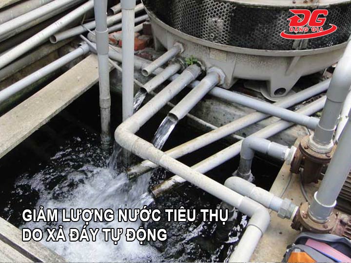 không xả đáy tháp giải nhiệt