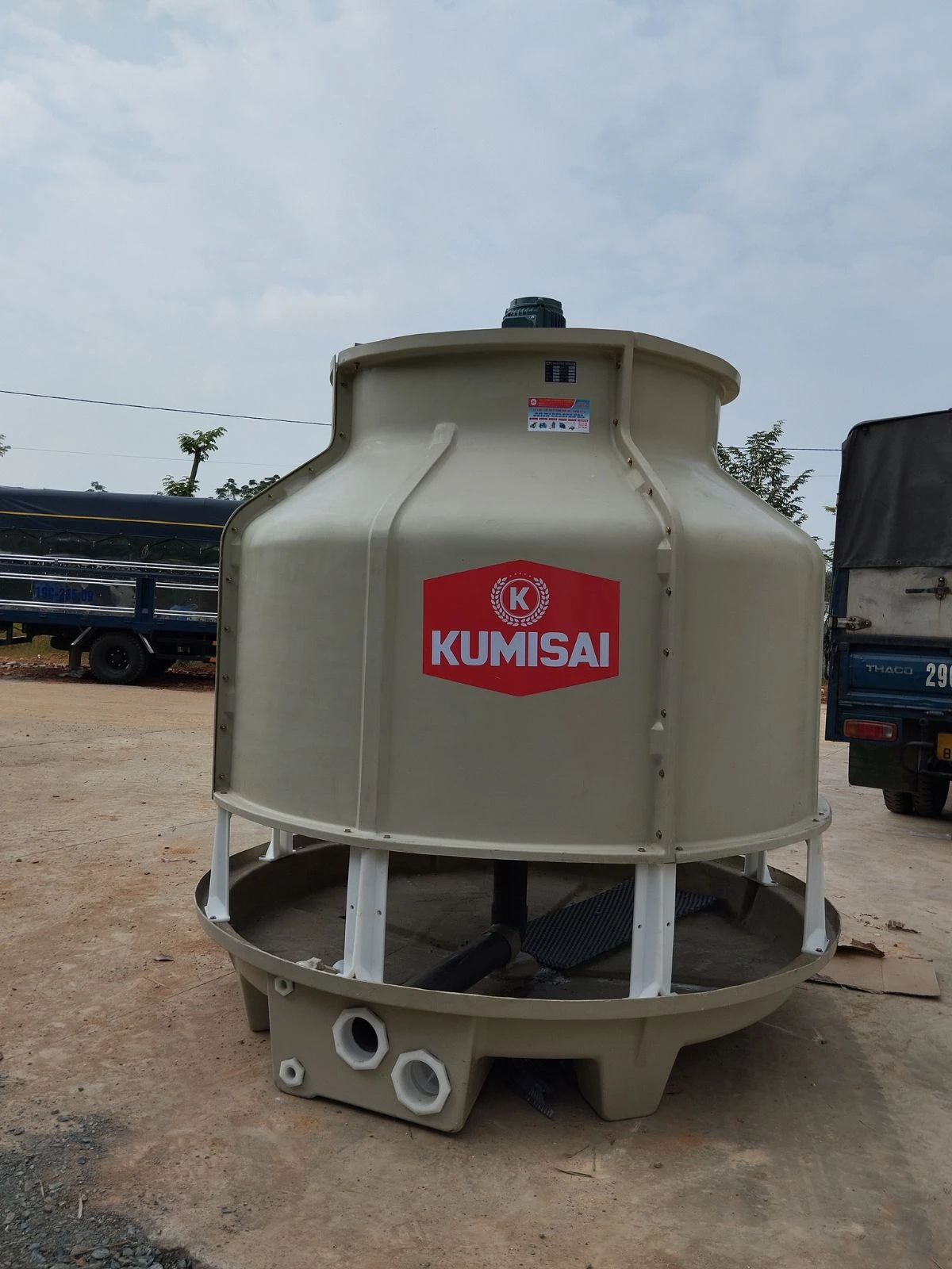Triển khai lắp đặt tháp giải nhiệt Kumisai KMS 50RT cho nhà máy thép Phú Hưng 1