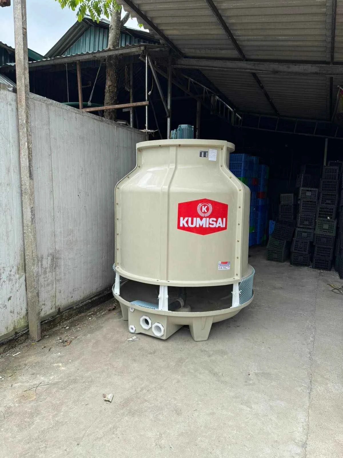 Lắp đặt và bàn giao tháp giải nhiệt Kumisai KMS 30RT tại xưởng cơ khí Hòa Nga