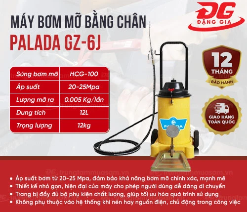 Máy bơm mỡ bằng chân Palada GZ-6J 2