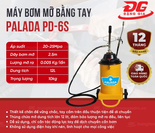 Máy bơm mỡ bằng tay Palada PD-6S 2