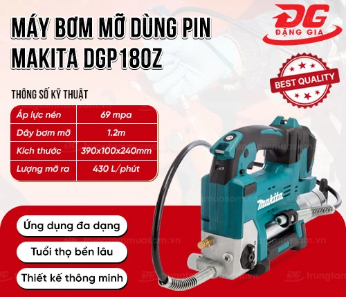 Máy bơm mỡ dùng pin Makita - DGP180Z 2