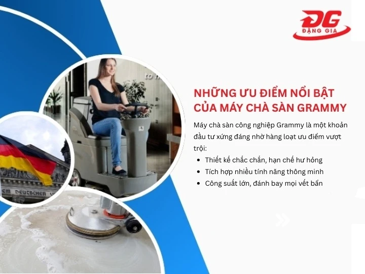 Những ưu điểm nổi bật của máy chà sàn Grammy