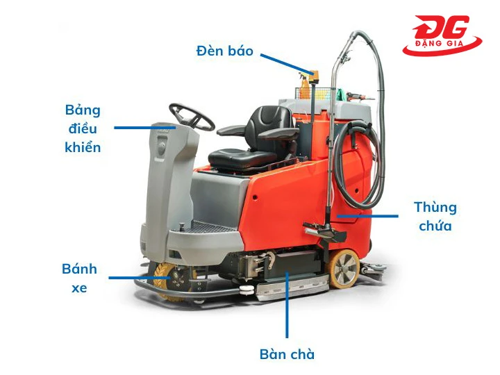 cấu tạo của máy chà sàn Đức Hako