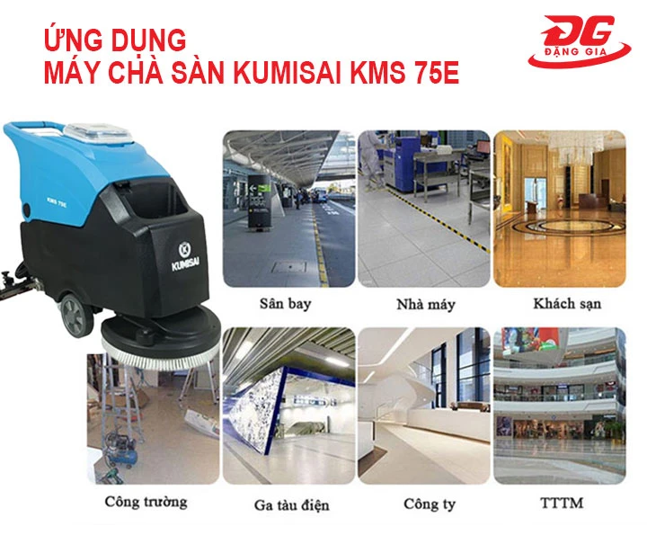 ứng dụng của máy chà sàn liên hợp Kumisai KMS 75E