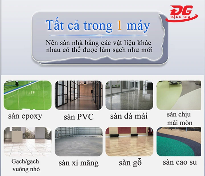 máy chà sàn mico làm sạch nhiều loại sàn