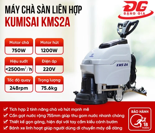 Máy chà sàn liên hợp cánh bướm Kumisai KMS2A 2