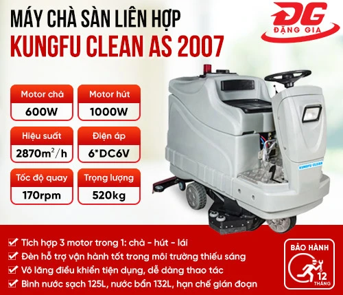 Máy chà sàn ngồi lái Kungfu Clean AS 2007 2