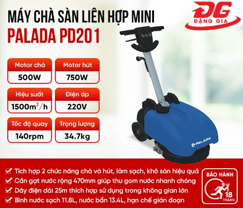 Máy chà sàn liên hợp mini Palada PD201 2
