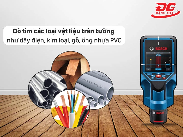 Máy dò kim loại Bosch dò tìm trên nhiều chất liệu