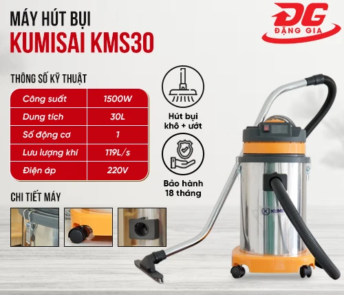 Máy hút bụi nước Kumisai KMS30 2