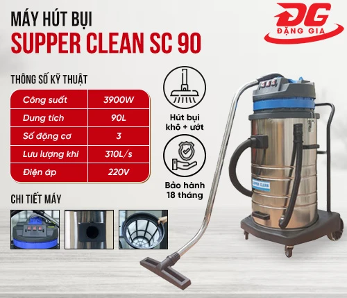 Máy hút bụi công nghiệp Supper Clean SC 90 2