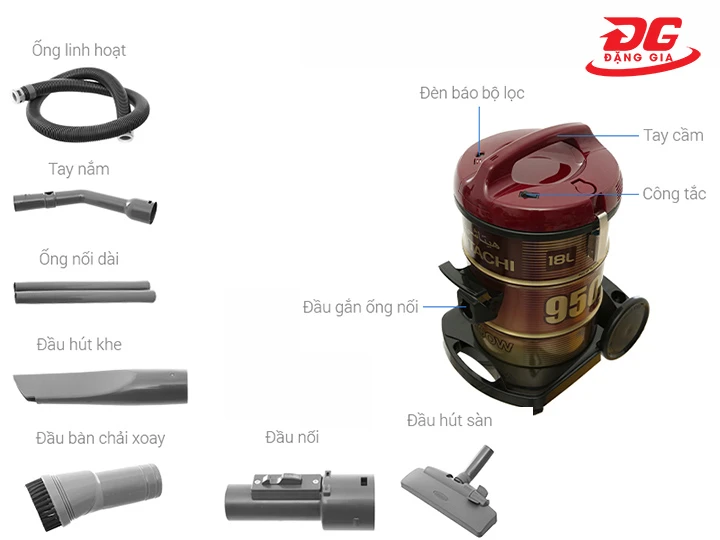 phụ kiện Máy Hút Bụi Công Nghiệp Hitachi