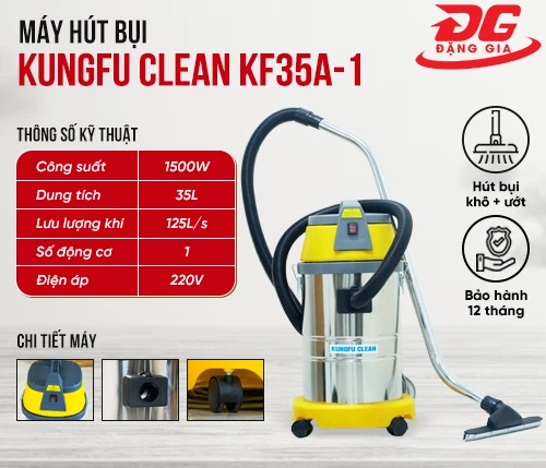 Máy hút bụi công nghiệp Kungfu Clean KF35A-1 2