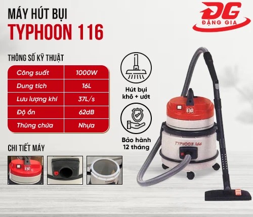 Máy hút bụi hút nước Typhoon 116 2