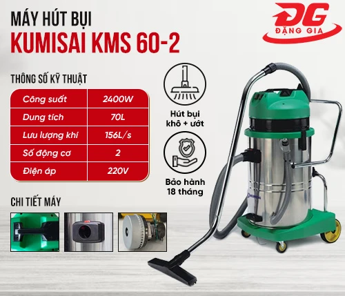 Máy hút bụi công nghiệp Kumisai KMS 60-2 2