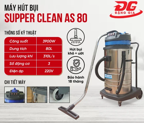 Máy hút bụi - nước công nghiệp Supper Clean AS 80 2