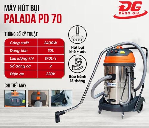 Máy hút bụi công nghiệp Palada PD70 2