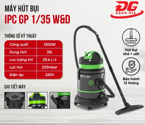 Máy hút bụi khô ướt IPC GP 1/35 W&D 2