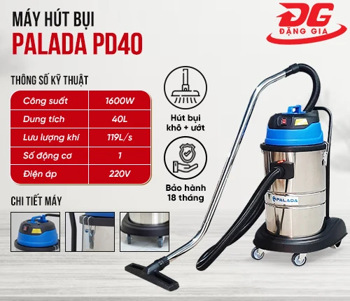 Máy hút bụi công nghiệp Palada PD40 2