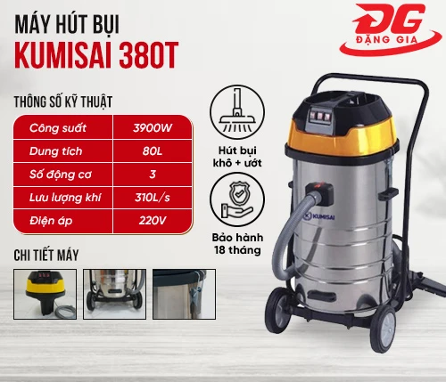 Máy hút bụi hút nước Kumisai 380T 2