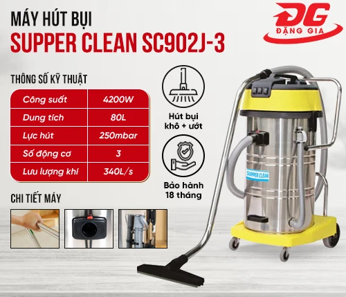 Máy hút bụi công nghiệp Supper Clean SC902J-3 2