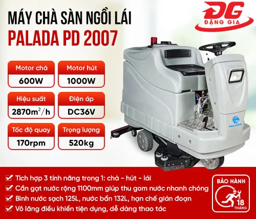 Máy chà sàn ngồi lái Palada PD 2007 2