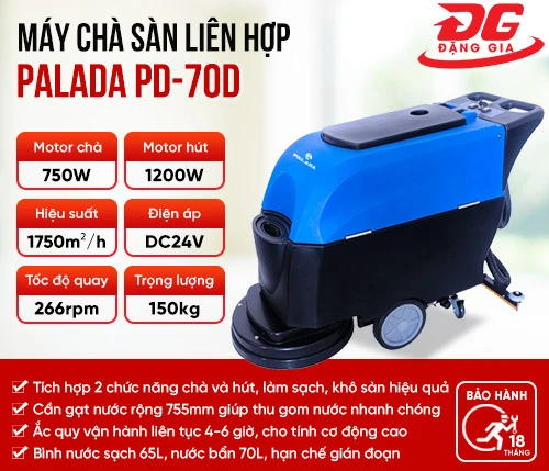 Máy chà sàn liên hợp Palada PD-70D 2