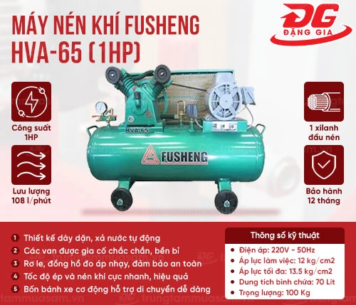 Máy nén khí Fusheng HVA-65 (1HP) 2